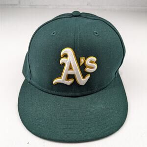 New Era Men's Oakland Athletics Road Authentic Collection 59FIFTY Fitted Hat